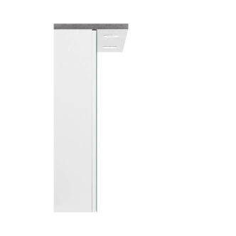 Závěsná skříňka ELZA 2D se zrcadlem a osvětlením, bílá/beton