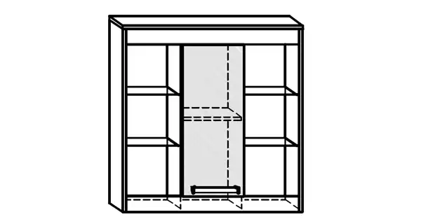 Závěsná skříňka GATTON 1D, craft zlatý/craft bílý