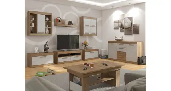 Závěsná skříňka GATTON 1D, craft zlatý/craft bílý