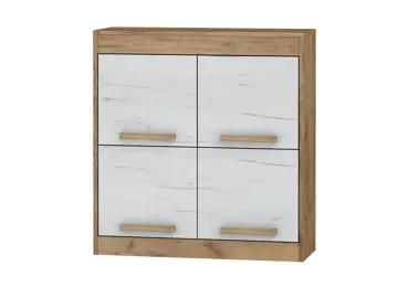 Závěsná skříňka GATTON 4D, craft zlatý/craft bílý