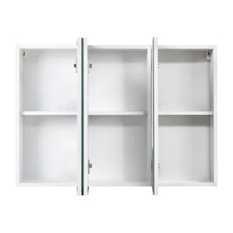 Závěsná skříňka GLASY 3D se zrcadlem, bílá