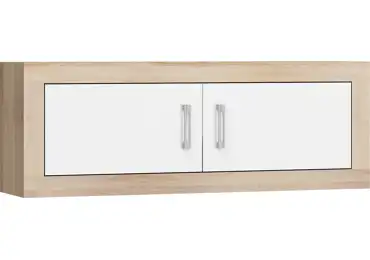 Závěsná skříňka GOUDINI 2D, dub sonoma/bílý lesk