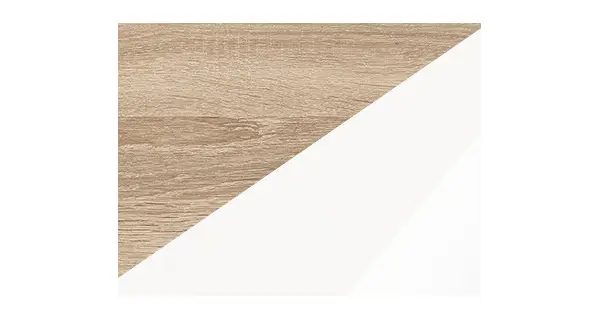 Závěsná skříňka KEATING, dub sonoma/bílý lesk