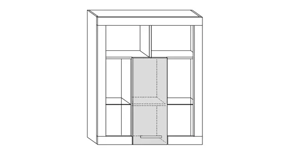 Závěsná skříňka MOLTENO, craft tobaco/krém