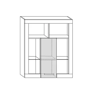 Závěsná skříňka MOLTENO, dub sonoma/bílý lesk