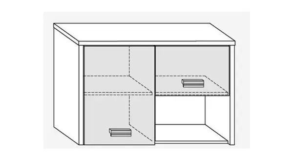 Závěsná skříňka NELLORE, dub sonoma/bílá