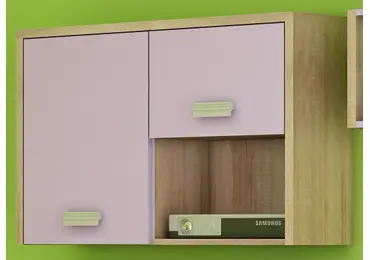 Závěsná skříňka NELLORE, dub sonoma/levandulová