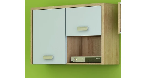 Závěsná skříňka NELLORE, dub sonoma/sv.modrá