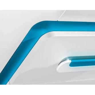 Závěsná skříňka ORAKI, antracit/tyrkys