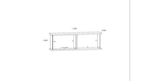 Závěsná skříňka ORSOLA S, černá/bílá