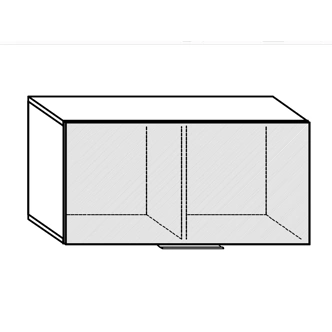 Závěsná skříňka OSMAK 1DPZ, bílá/bílý lesk