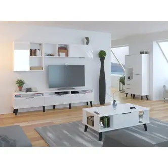 Závěsná skříňka OSMAK 1DPZ, bílá/bílý lesk