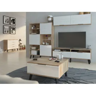 Závěsná skříňka OSMAK 1DPZ, dub sonoma/bílý lesk