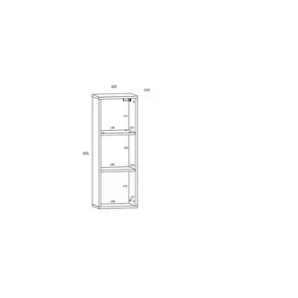 Závěsná skříňka PRUDHOE 1P, bílá/dub sonoma
