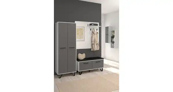 Závěsná skříňka PRUDHOE 1P, craft bílý/grafit