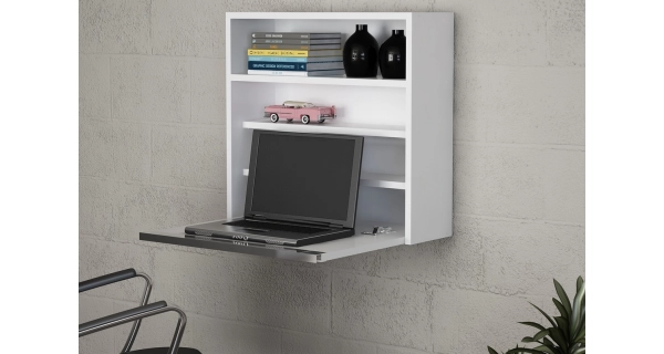 Závěsná skříňka s výklopem CORRETA, bílá