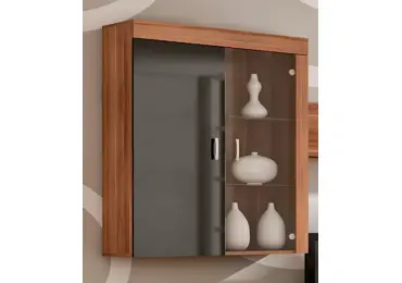 Závěsná skříňka SIWANI, švestka wallis/černý lesk