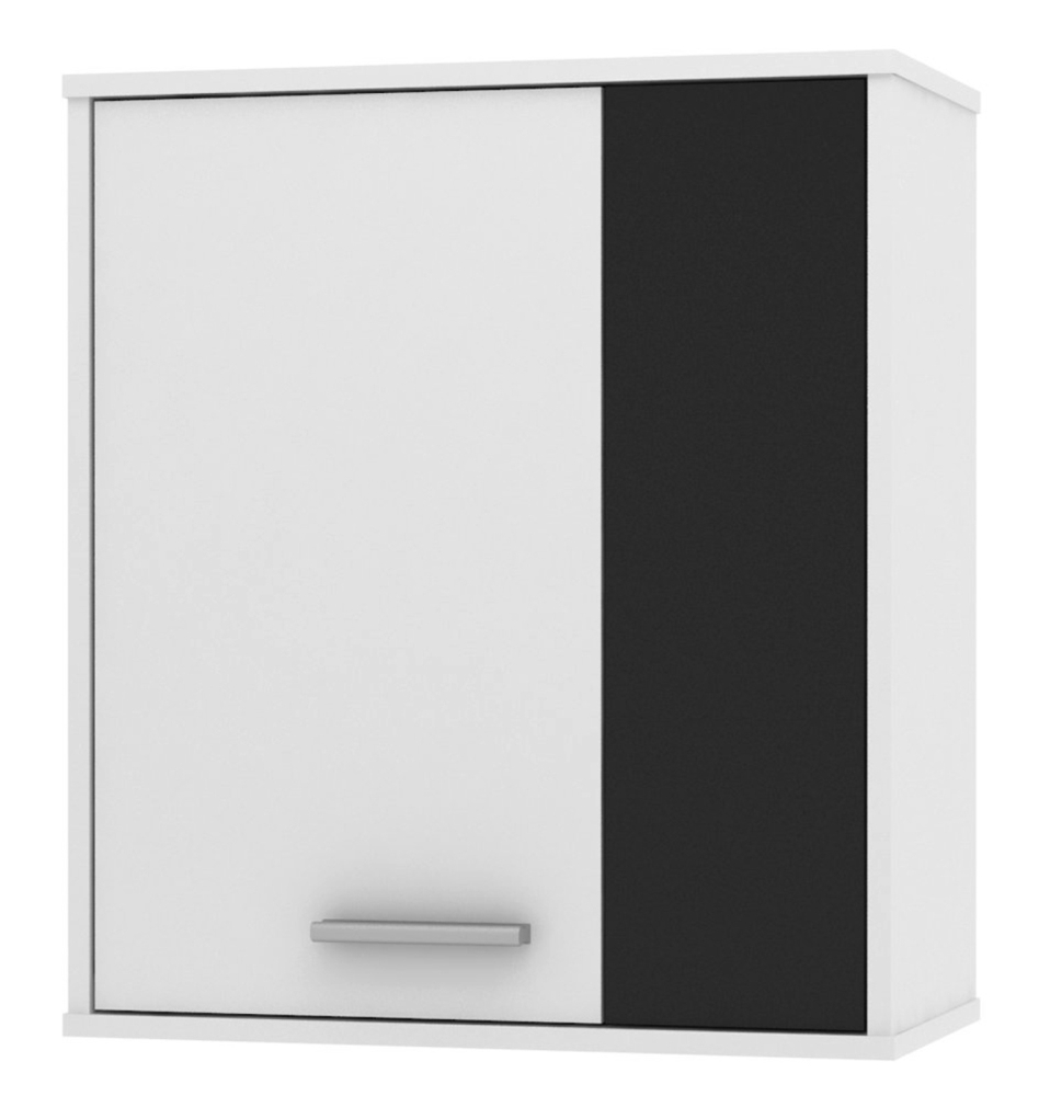 Závěsná skříňka ZU13, černá/bílá