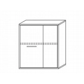 Závěsná skříňka ZU13, černá/bílá