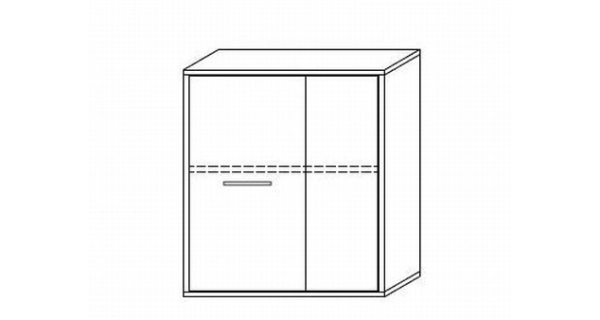 Závěsná skříňka ZU13, černá/bílá