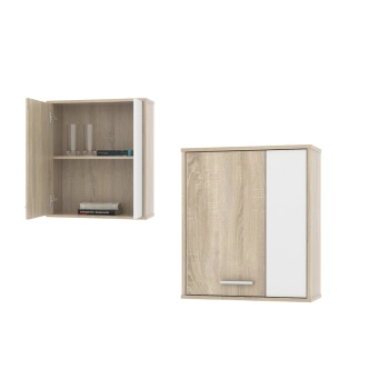 Závěsná skříňka ZU13, dub sonoma/bílá
