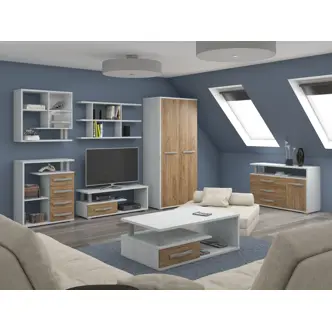 Závěsná vitrína LEHUA, craft bílý