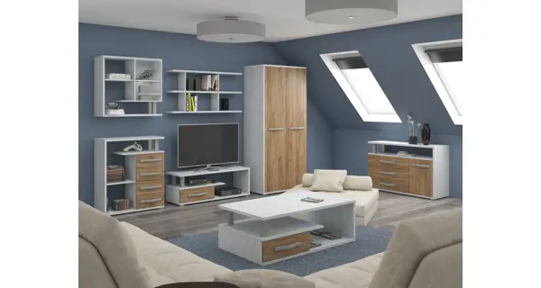 Závěsná vitrína LEHUA, craft bílý