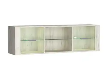 Závěsná vitrína SWED S21, jasan bílý