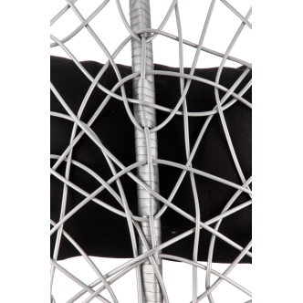 Závěsné křeslo MALIKOP, šedá/černá