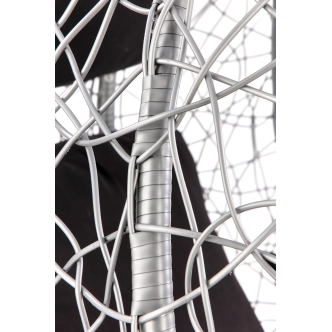 Závěsné křeslo MALIKOP, šedá/černá