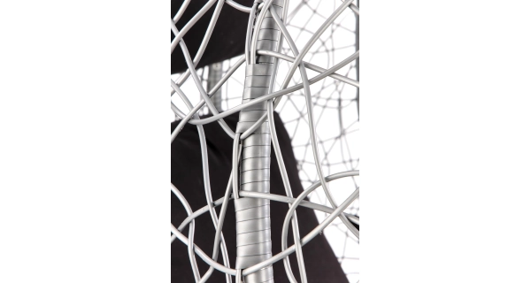 Závěsné křeslo MALIKOP, šedá/černá