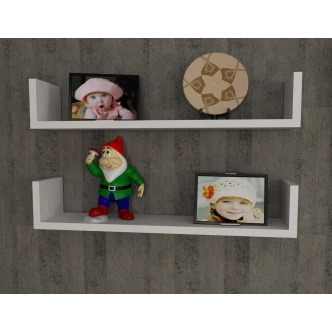 Závěsné police CROWN - 2 ks, bílé