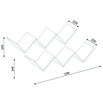 Závěsné police EIVA - 2 ks, bílé