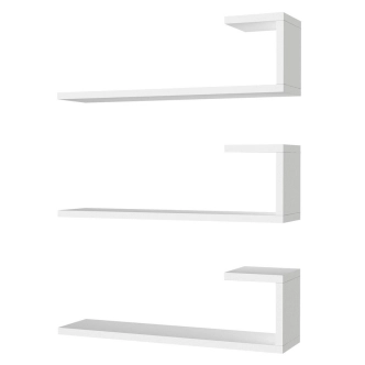 Závěsné police HELVELLYN - 3 ks, bílé