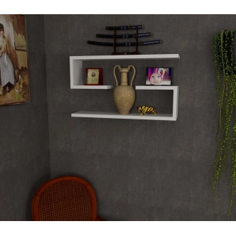 Závěsné police REO - 2 ks, bílé