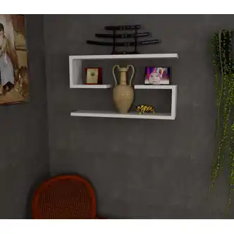 Závěsné police REO - 2 ks, bílé