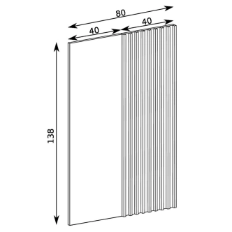 Závěsný panel FRAGILIS, černá/dub artisan