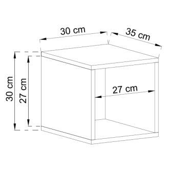 Závěsný regál/police RELEVANT ER30, dub artisan DOPRODEJ