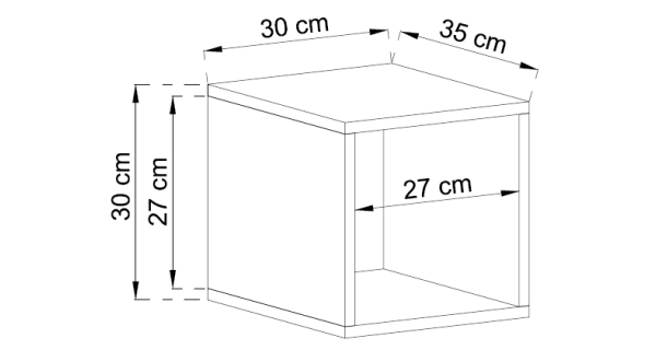 Závěsný regál/police RELEVANT ER30, dub artisan DOPRODEJ