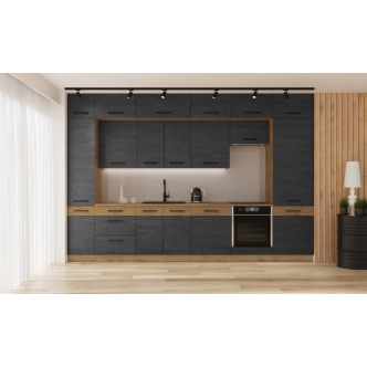 ZEATA, horní skříňka 80 NAGU-36 1F, korpus: dub lancelot, dvířka: dark wood