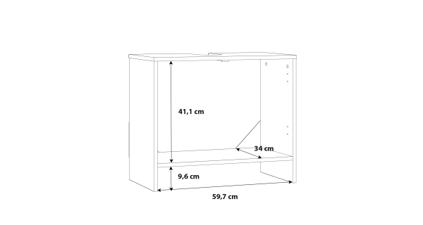 ZELEL koupelnová skříňka pod umyvadlo, dub sonoma/bílá, 5 let záruka