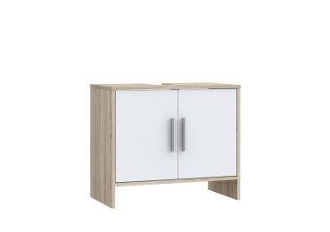 ZELEL koupelnová skříňka pod umyvadlo, dub sonoma/bílá, 5 let záruka