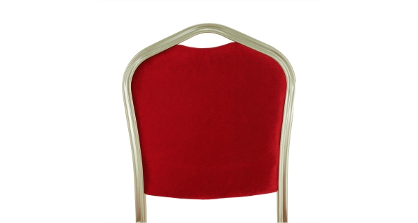 Židle ARVATI stohovatelná, bordó látka/champagne rám