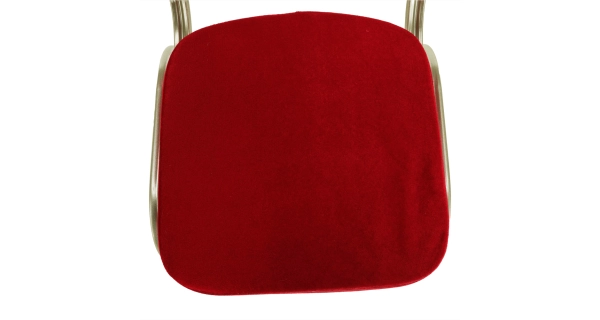 Židle ARVATI stohovatelná, bordó látka/champagne rám