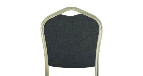 Židle ARVATI stohovatelná, šedá látka/champagne rám