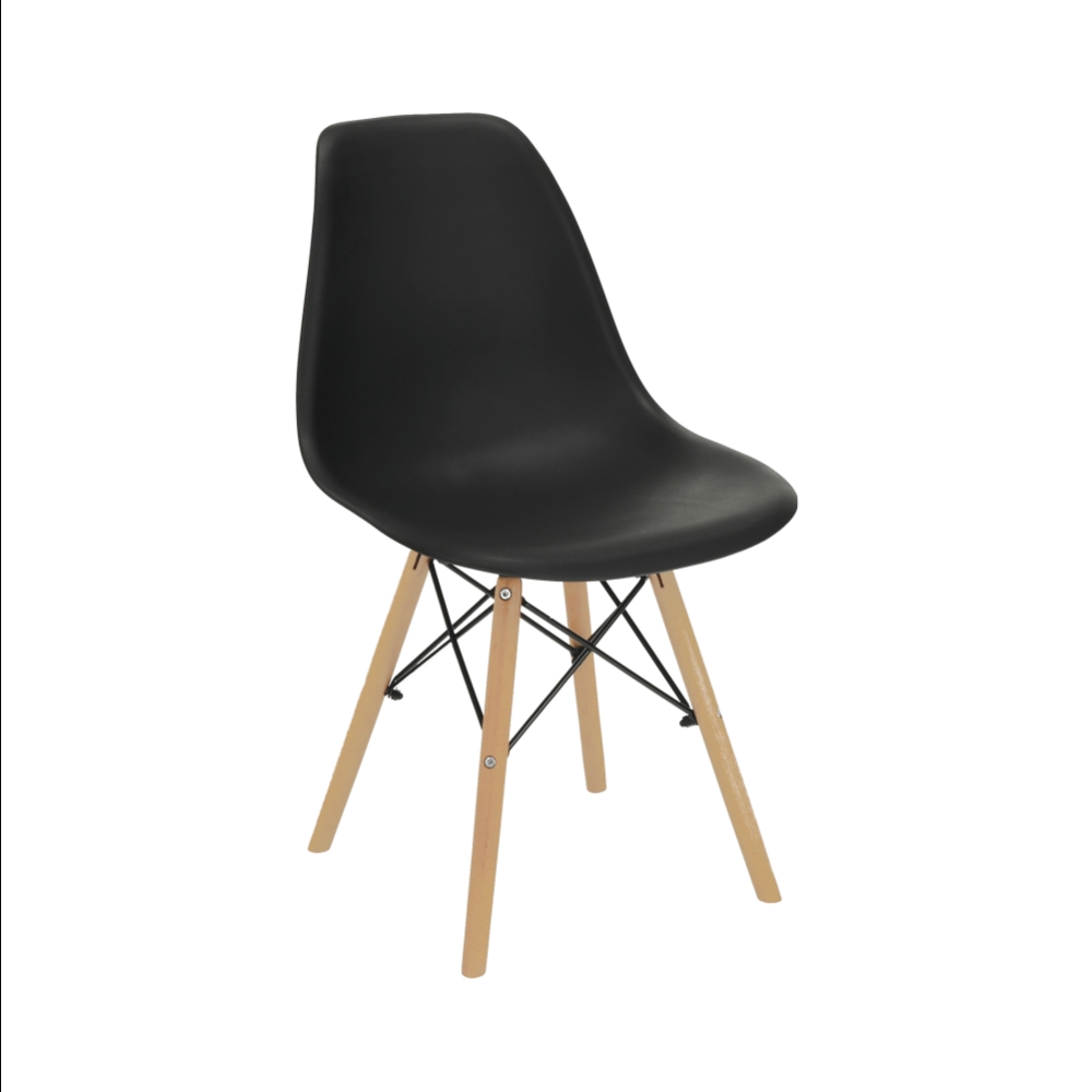 Jídelní židle CHARLISA, černá/buk