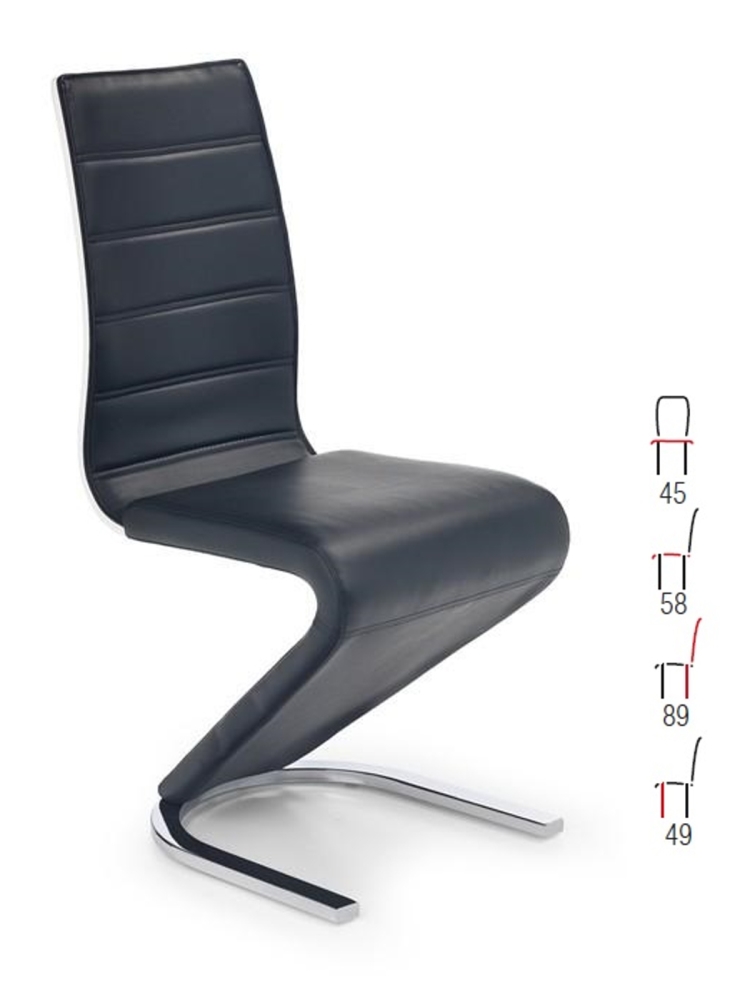 Židle MARFIK, černá/bílá