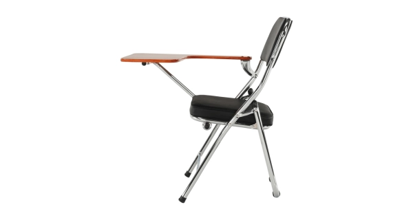 Židle KERTE s deskou na psaní, černá/přírodní