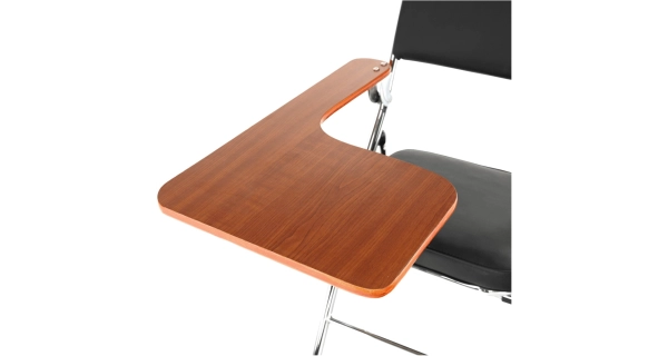 Židle KERTE s deskou na psaní, černá/přírodní