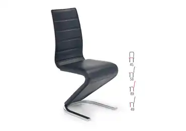 Židle MARFIK, černá/bílá